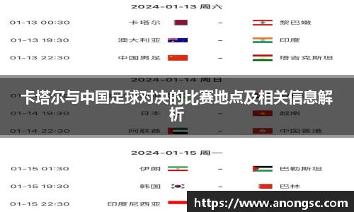 卡塔尔与中国足球对决的比赛地点及相关信息解析